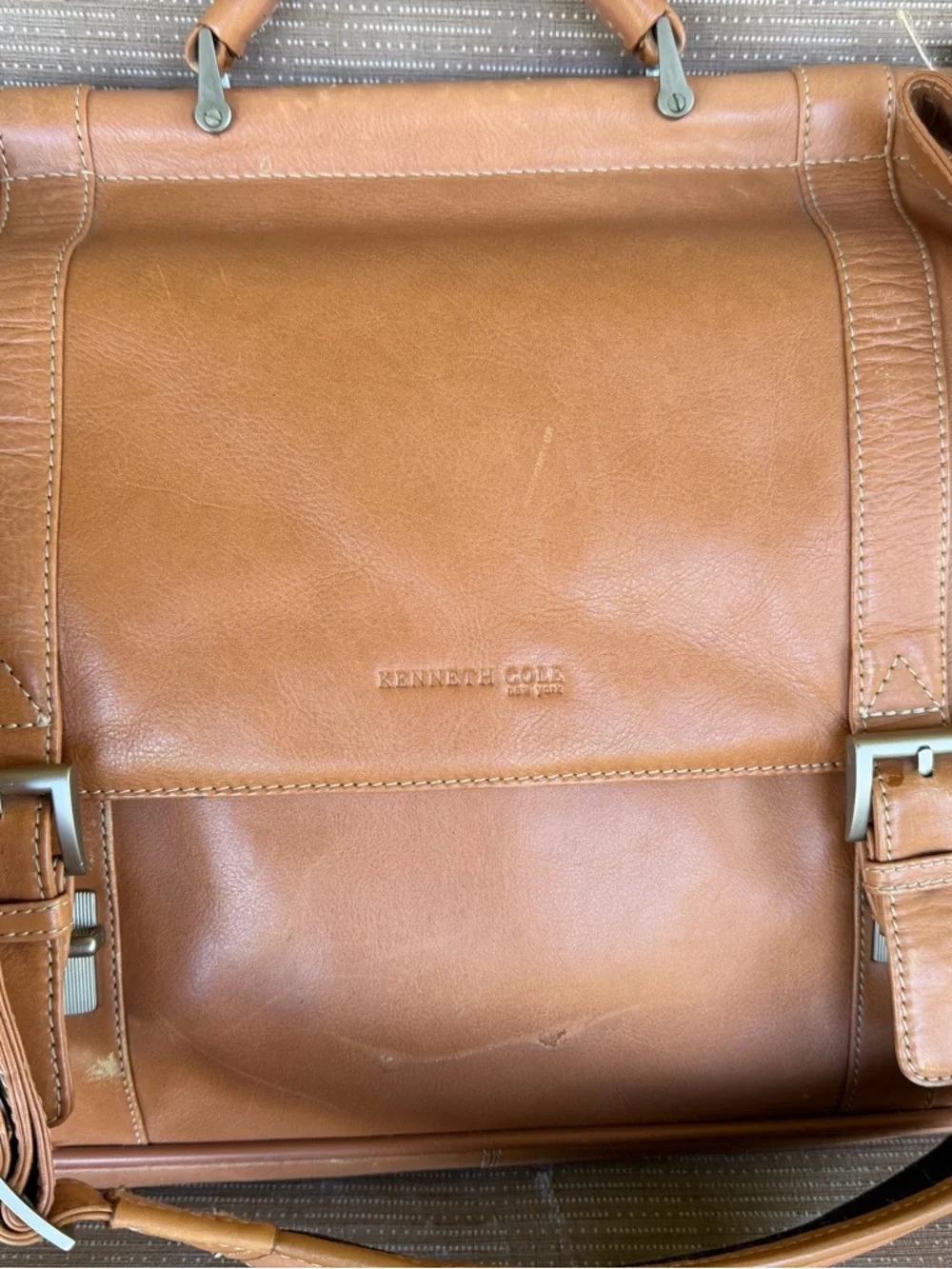Kenneth Cole New York Brown Leather Briefcase Organizer